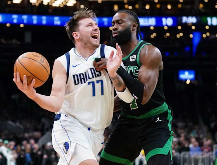 Jaylen Brown defends Luka Doncic